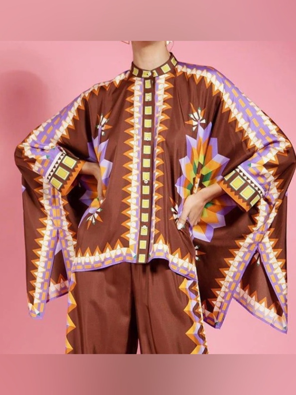 La Double J foulard shirt in sunset moro